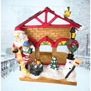 VTG Gift Collection Candle Holder New Christmas Wreath Santa Snowman Toys